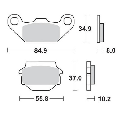 Τακάκια φρένων MOTO-MASTER BRAKEPAD KAWASAKI KSF 250 2X4 04