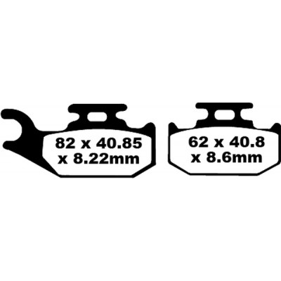 Τακάκια μοτοσυκλέτας EBC CARBON TT DIRT FA414TT