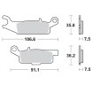 Τακάκια φρένων MOTO-MASTER BRAKEPAD YAMAHA YFM 700 GPS 4X4. thumb