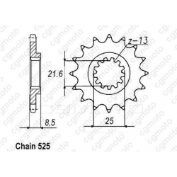 Κιτ αλυσίδα και γρανάζια REGINA για KAWASAKI ZX-10R 04-05