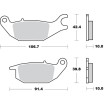 Τακάκια φρένων MOTO-MASTER BRAKE PAD CERAMIC HONDA Z 125 ABS 23 thumb