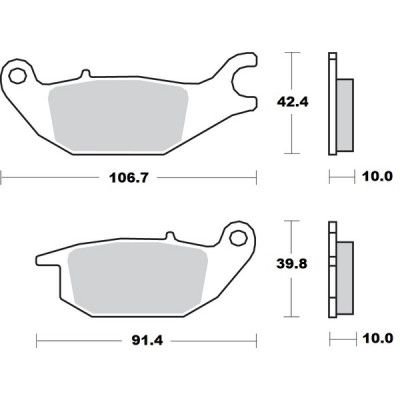 Τακάκια φρένων MOTO-MASTER BRAKE PAD CERAMIC HONDA Z 125 ABS 23