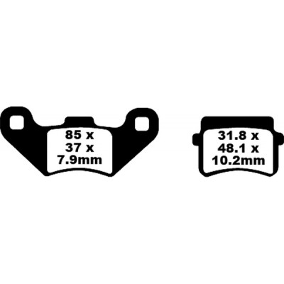 Τακάκια μοτοσυκλέτας EBC CARBON TT DIRT FA416TT