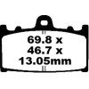 Τακάκια μοτοσυκλέτας EBC BRAKE PAD CARBON TT DIRT