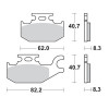 Τακάκια φρένων MOTO-MASTER BRAKEPAD SUZUKI /