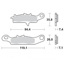 Τακάκια φρένων MOTO-MASTER BRAKEPAD KAWASAKI KFX 450 R 2x4 Τακάκια φρένων MOTO-MASTER BRAKEPAD KAWASAKI KFX 450 R 2x4
