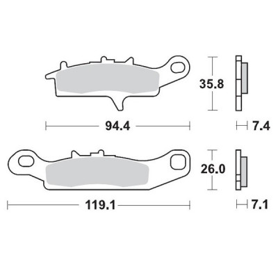 Τακάκια φρένων MOTO-MASTER BRAKEPAD KAWASAKI KFX 450 R 2x4