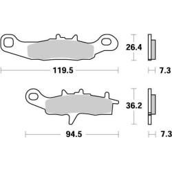 Τακάκια φρένων MOTO-MASTER NITRO για RM 85 17/14 Τακάκια φρένων MOTO-MASTER NITRO για RM 85 17/14