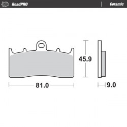 Τακάκια φρένων MOTO-MASTER BRAKE PAD CERAMIC