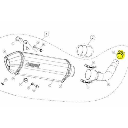 Σφιγκτήρας εξάτμισης μοτοσυκλέτας AKRAPOVIC P-R51 Σφιγκτήρας εξάτμισης μοτοσυκλέτας AKRAPOVIC P-R51
