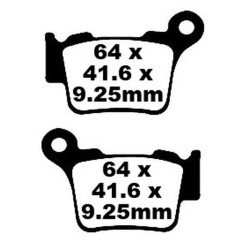 Τακάκια μοτοσυκλέτας EBC BRAKE PAD CARBON TT DIRT