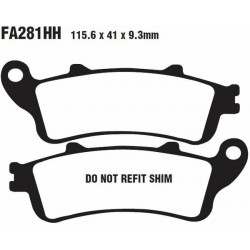 Τακάκια μοτοσυκλέτας EBC SINTERED HH FA281HH