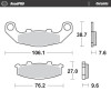 Τακάκια φρένων MOTO-MASTER BRAKE PAD CERAMIC KAWASAKI GPZ 500 S 03