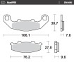 Τακάκια φρένων MOTO-MASTER BRAKE PAD CERAMIC KAWASAKI GPZ 500 S 03 Τακάκια φρένων MOTO-MASTER BRAKE PAD CERAMIC KAWASAKI GPZ 500 S 03 thumb