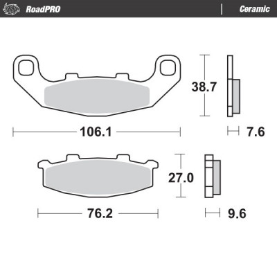 Τακάκια φρένων MOTO-MASTER BRAKE PAD CERAMIC KAWASAKI GPZ 500 S 03