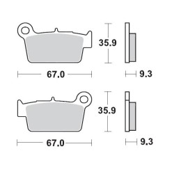 Τακάκια φρένων MOTO-MASTER BRAKE PAD SINTER RACE MX KAWASAKI KX 250 23 Τακάκια φρένων MOTO-MASTER BRAKE PAD SINTER RACE MX KAWASAKI KX 250 23