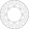 Πίσω δισκόπλακα μοτοσυκλέτας MOTO-MASTER BRAKE DISC VINT REAR KAWASAKI KX 500 D 86-88