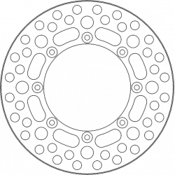 Πίσω δισκόπλακα μοτοσυκλέτας MOTO-MASTER BRAKE DISC VINT REAR KAWASAKI KX 500 D 86-88