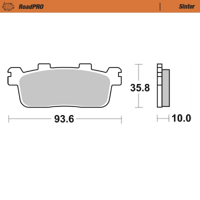 Τακάκια φρένων MOTO-MASTER BRAKE PAD SINTER SCOOTER YAMAHA YP 400 R ABS