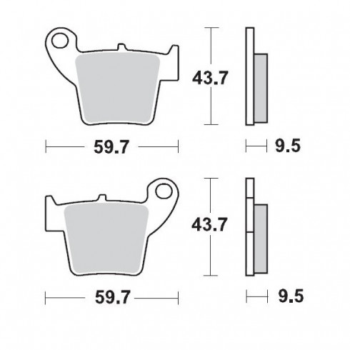 Τακάκια φρένων MOTO-MASTER BRAKEPAD 094312 Τακάκια φρένων MOTO-MASTER BRAKEPAD 094312