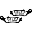 Τακάκια μοτοσυκλέτας EBC CARBON TT DIRT FA450TT thumb
