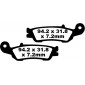 Τακάκια μοτοσυκλέτας EBC CARBON TT DIRT FA450TT thumb