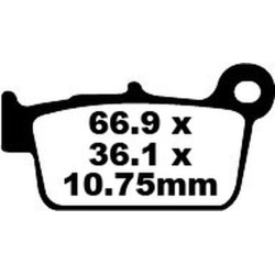 Τακάκια μοτοσυκλέτας EBC BRAKE PAD CARBON TT DIRT