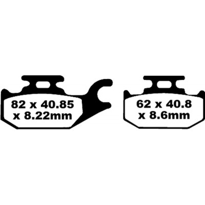 Τακάκια μοτοσυκλέτας EBC CARBON TT DIRT FA413TT