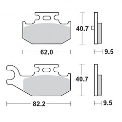 Τακάκια φρένων MOTO-MASTER BRAKEPAD YAMAHA YAMAHA YFM 700 R