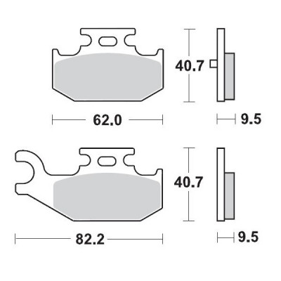 Τακάκια φρένων MOTO-MASTER BRAKEPAD YAMAHA YAMAHA YFM 700 R