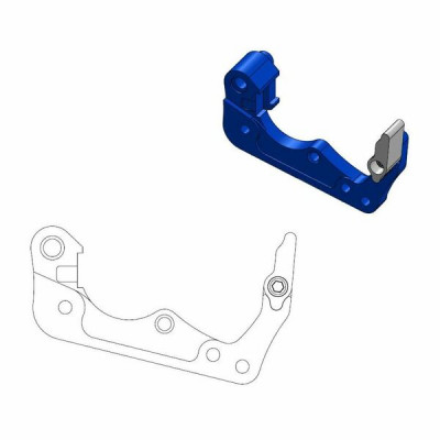 Αντάπτορας για δαγκάνα φρένων MOTO-MASTER BRAKE ADAPTER 260 mm BLUE