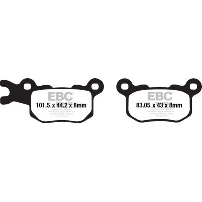 Τακάκια μοτοσυκλέτας EBC BRAKE PAD CARBON TT DIRT