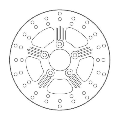 Δισκόπλακα MOTO-MASTER BRAKE ROTOR FIX ROUND L/R Harley Davidson XL 883 N 22