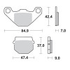 Τακάκια φρένων MOTO-MASTER BRAKE PAD CERAMIC APRILIA	RX 125 ABS 23