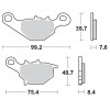 Τακάκια φρένων MOTO-MASTER BRAKE PAD SINTER MX NITRO SUZUKI RM 85 L 04