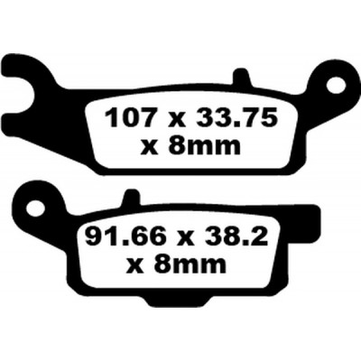 Τακάκια μοτοσυκλέτας EBC CARBON TT DIRT FA444TT