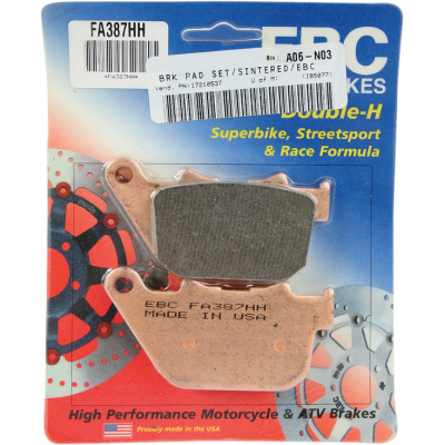 Τακάκια μοτοσυκλέτας EBC SINTERED HH FA387HH
