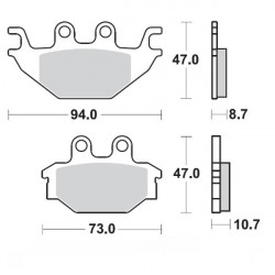 Τακάκια φρένων MOTO-MASTER BRAKE PAD CERAMIC YAMAHA MT-125 ABS 19