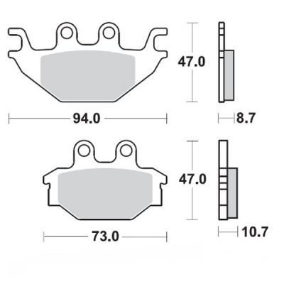 Τακάκια φρένων MOTO-MASTER BRAKE PAD CERAMIC YAMAHA MT-125 ABS 19