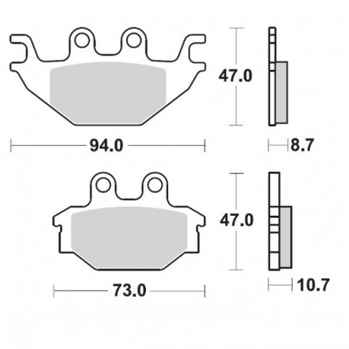 Τακάκια φρένων MOTO-MASTER BRAKE PAD CERAMIC YAMAHA MT-125 ABS 19 Τακάκια φρένων MOTO-MASTER BRAKE PAD CERAMIC YAMAHA MT-125 ABS 19