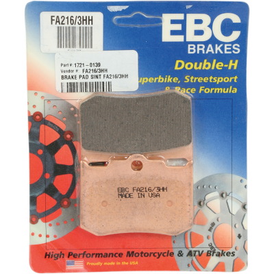 Τακάκια μοτοσυκλέτας EBC SINTERED HH FA216/3HH