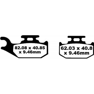 Τακάκια μοτοσυκλέτας EBC BRAKE PAD CARBON TT DIRT