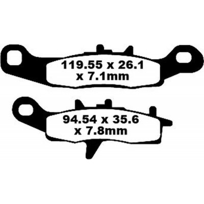 Τακάκια μοτοσυκλέτας EBC BRAKE PAD CARBON TT DIRT