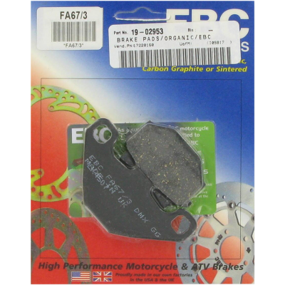 Τακάκια μοτοσυκλέτας EBC FA SER ORGANIC FA067/3