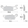 Τακάκια φρένων MOTO-MASTER BRAKEPAD YAMAHA YFM 700 4X4 .