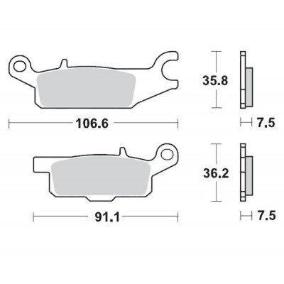 Τακάκια φρένων MOTO-MASTER BRAKEPAD YAMAHA YFM 700 4X4 .