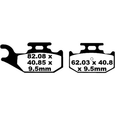 Τακάκια μοτοσυκλέτας EBC CARBON TT DIRT FA428TT