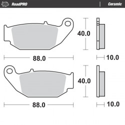 Τακάκια φρένων MOTO-MASTER BRAKE PAD CERAMIC HONDA CRF 300 L ABS 23