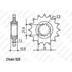 Κιτ αλυσίδα και γρανάζια REGINA για YAMAHA TDM850 96-98