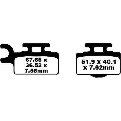 Τακάκια μοτοσυκλέτας EBC BRAKE PAD CARBON TT DIRT